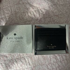 Kate Spade Black Sparkle Card Holder